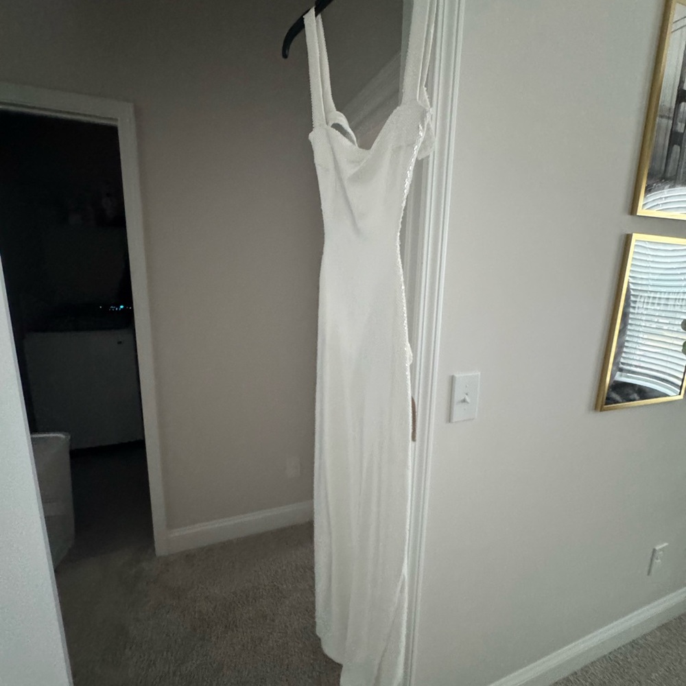 Meshki Ivory Textured Dress